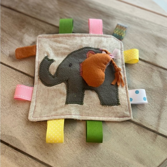 Elephant Baby Sensory Toy with Colorful Tags - Picture 5 of 5